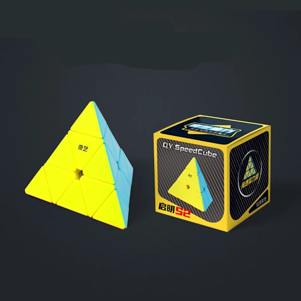 Qiming S2 Pyraminx 3X3X3 Magnetisk Magisk Kub Speed Cube Pyramid Professionellt Pussel Fidget Leksaker Barnpresenter S2
