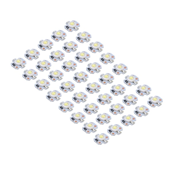 40 kpl LED-sirulamppua 1W 24V 16mm/0,6 tuuman alumiinialusta Pieni virrankulutus Lamppuhelmet Taskulamppuihin Ajovaloihin Valkoinen valo