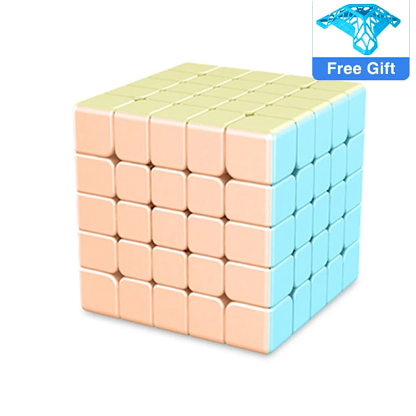 Macaron 2X2 3X3 4X4 5X5 Professionell Speed Rosa Kub Pyraminx 2X2X2 3X3X3 4X4X4 5X5X5 Stickerless Puzzle Magic Cube Macaron  5x5