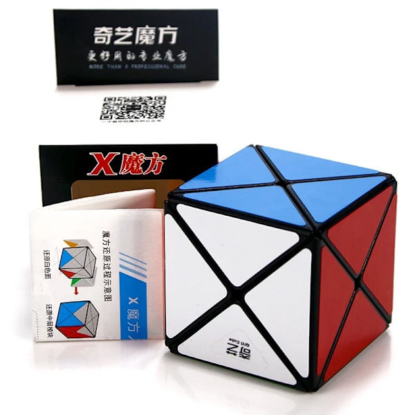 2X2X2 X-formad magisk kub, antistressleksaker, smidig, barnpussel, kreativitet, speciella former, fidgetleksaker Black