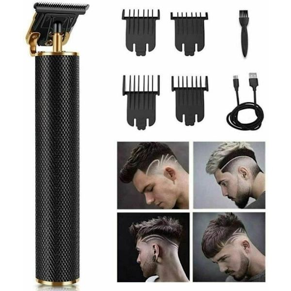 Professionell Skäggtrimmer - Män - Svart - 4 Kammar - 120 Min Batteritid