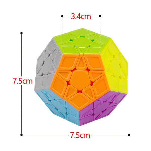 Megaminxeds Magiska Kuber Stickerless Speed Professionell 12 Sidor Pussel Cubo Pedagogiska Leksaker För Barn White