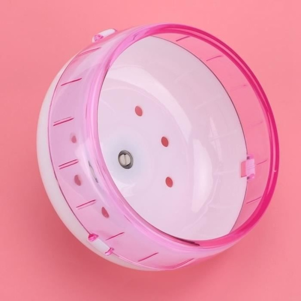 Xixiyan Tyst träningshjul i plast för smådjur Hamster Marsvin Chinchilla (Rosa)