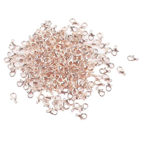 200 stk hummerlås Robust zinklegering 0,5 x 0,2 tommer enkle multifunktionelle hummerklolåse rosa guld