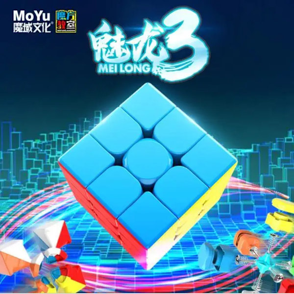 Mfjs 3 3X3 Magisk Speed Cube Stickerless 3C Professionell Fidget Leksak Cubo Magico Pussel 3C Stickerless