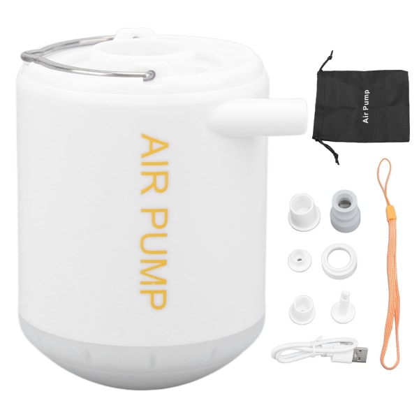 Luftpumpe Kraftig oppustning og tømning af genopladeligt batteri Alsidig bærbar mini luftmadraspumpe til campingvandring