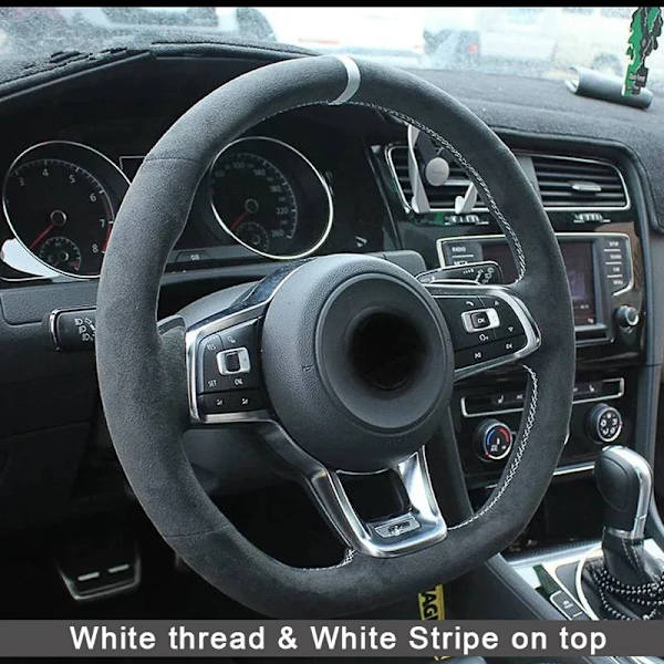 Cardak rattöverdrag i svart mockaläder för Volkswagen Golf 7 MK7 GTI R VW Polo Scirocco 2015 2016 Style 3