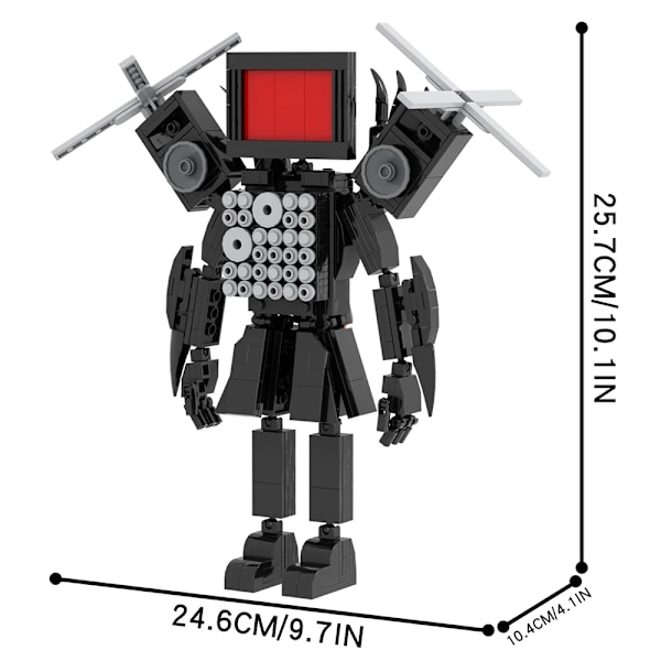 Mooxi Skibidi Toalettset Moc Klossar Spel Super Titan Corps vs Monitor Man Actionfigurer Byggklossar Pojkspyssel Födelsedagspresenter MOC1322