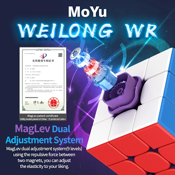 Weilong Wr M Maglev 3X3 Magnetisk Levitation Weilong Wrm Lite Magisk Hastighetskub Professionella Fidget Leksaker Lite -no maglev