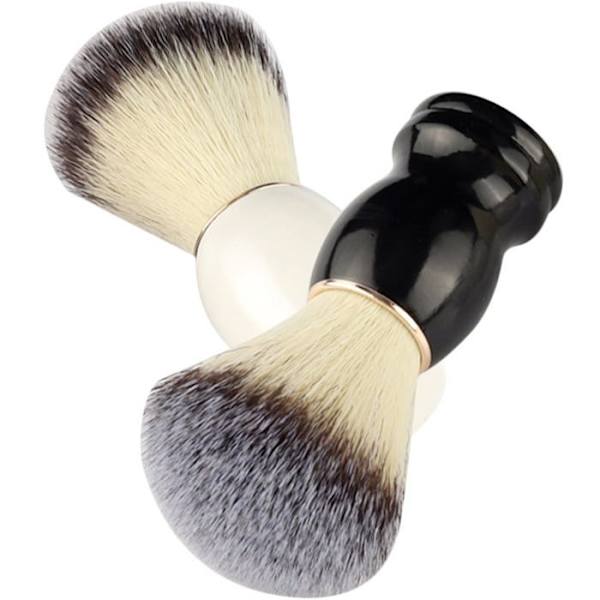 2-pack Herr Skäggborste, Manuell Rakhyvel För Barberarsalong, Professionell, Mångsidig, Ullfiber