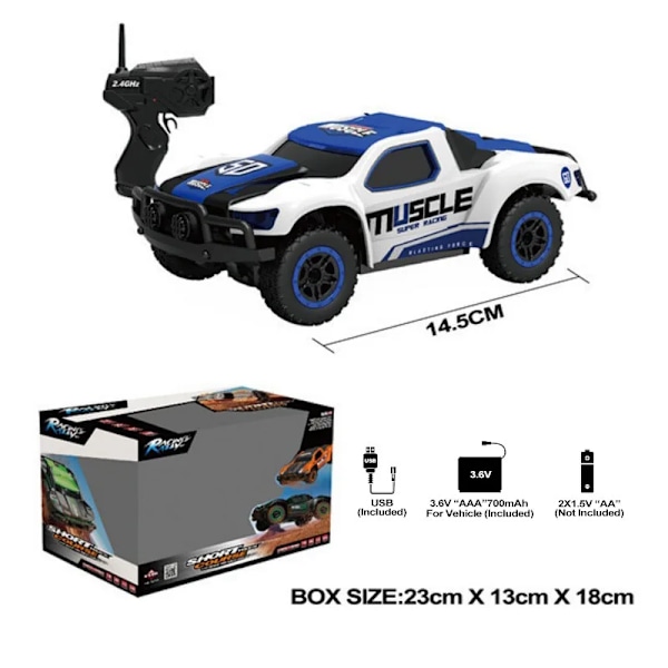 Mini RC-bil 25 km/h hög hastighet mikro automatiskt styrd maskin lastbil 4-kanals fjärrkontroll leksaksbil julklappar för barn drift White with box