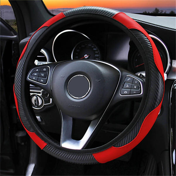 Universal läderrattöverdrag för Fiat 500 Grande Punto Bravo Doblò Ducato Fiorino Mont Anti-Slip Dammskydd Black