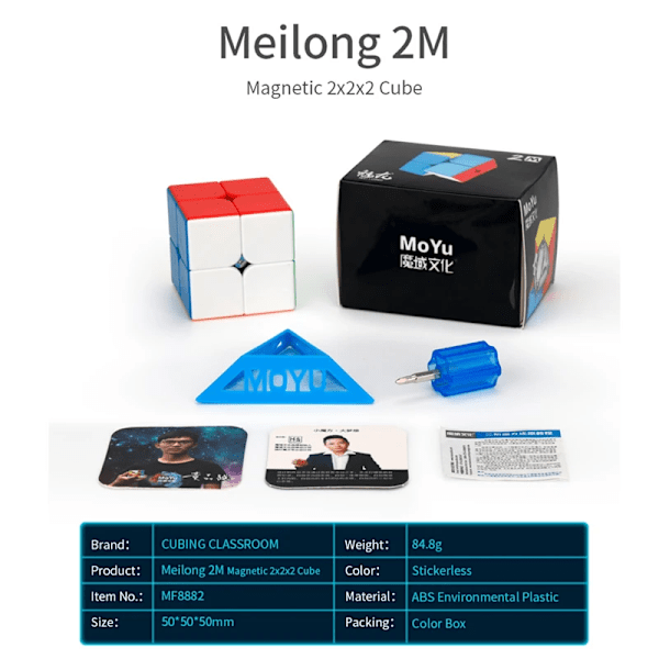 2M 3M Magnetisk Kub Version 2X2 3X3 Magiska Kuber Leksaker Magneter Stickerless M Speed 3X3 Pussel Pedagogisk Present Leksaker Stickerless 2M