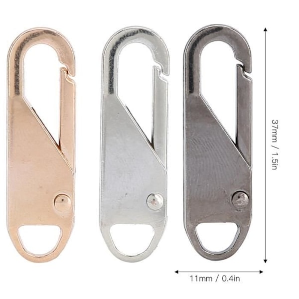 Akozon Dragkedjehuvud 12 Delar Avtagbar Legering Fjäder Dragkedja Dragare Dragkedja Slider Huvud