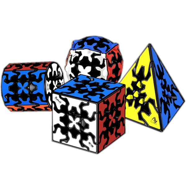 Gear 3X3 Pyraminx Magic Speed Cube Stickerless Professionella Fidget Leksaker Gear Ball Cubo Magico Carzy Gear Cylinder gear pyramid