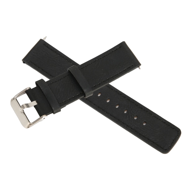 20 mm lærreim erstatningsspenne armbånd for Amazfit GTS 3 for GTS 2 for Bip S for Bip UBlack