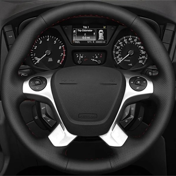Skräddarsydd rattfläta för Ford Transit Connect Tourneo Custom Grand Tourneo Connect 2014-2020, halkfri, 100% passform