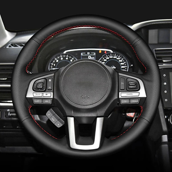 Skräddarsydd rattöverdrag i mikrofiberläder för Subaru Legacy XV 2015-2017 Outback 2014-2017 Forester 2015-2018