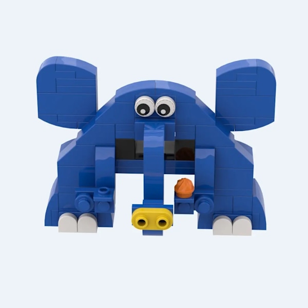 Garten of Banban Lego-liknande spel Grön-huvad monster flamingo MOC modellbyggstenar barns utbildningsleksaker Blue Elephant Coach
