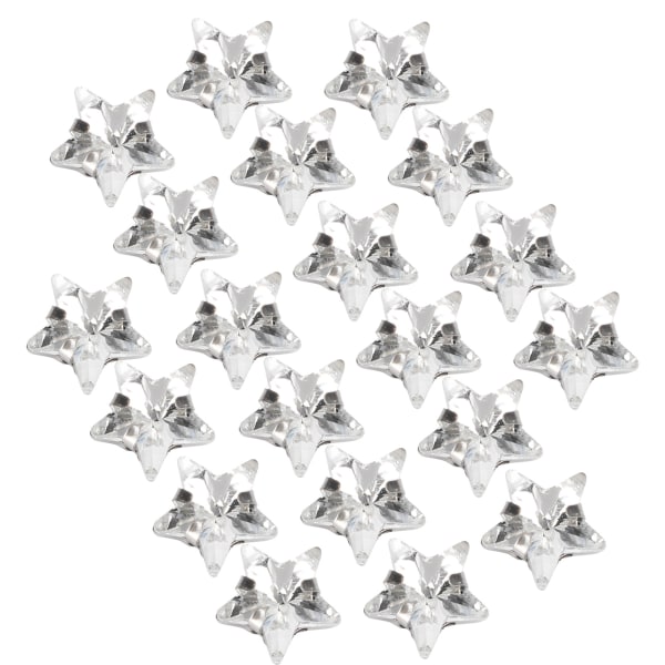 20 stk Claw Rhinestones Shiny DIY Håndsying Skodekoration Tøjtilbehør (10 mm Pentagram Form)
