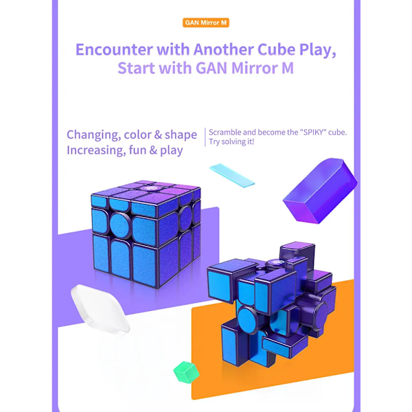 [Funcube] Mirror M Cube 3X3 Spiegel Mirror M Cube Pussel Leksaker Uv 3X3X3 Magnetisk Mirror Magic Cubes Kubus Magnetische Mirror Cube UV