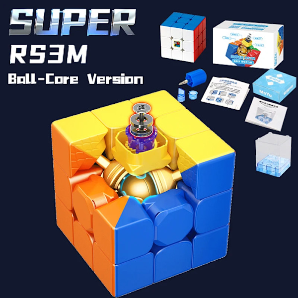 Maglev Ball Core 3X3 Magnetisk Magisk Kub Super Rs3M Speed Cube 3 Gånger;3 Professionell Pussel Leksak Barns Fidget Leksak Maglev ball core