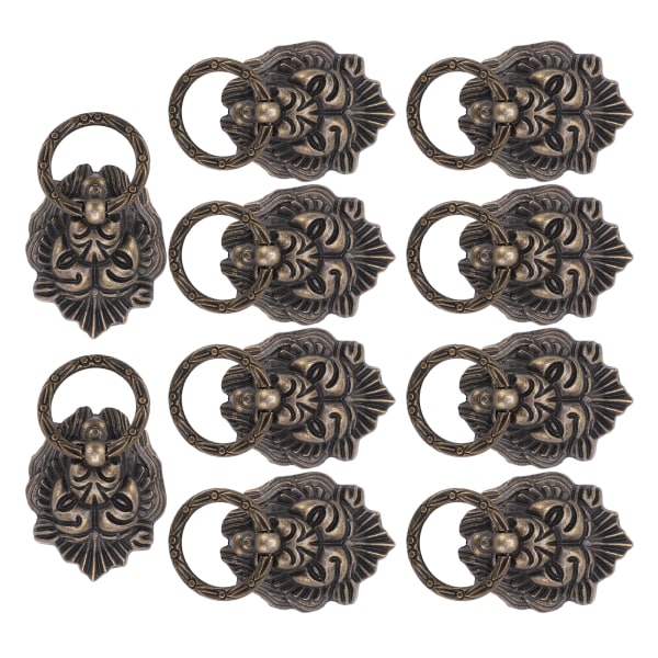 10 st möbelhandtag Vintage unika djurhuvudformade knoppar för lådor Smyckeskrin