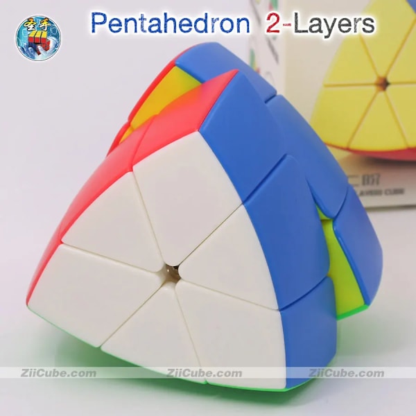 Sengso Magic Logic Cube 5 Axis Lager Cubo Magico Pentahedron 2X2 3X3 Fem Hedron 2By2 Stickerless Pussel Leksak Spel 5 Axis 2 Layers