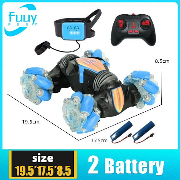 Leksaksbil 1:12/1:16 RC-bil geststyrning musik ljus specialeffekter fjärrkontroll bil terrängkontroll pojke barnleksaker 88A mini Blue 2B