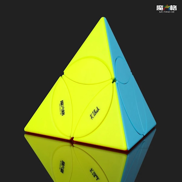 Coin Pyraminx Magic Speed Cube Stickerless Professionella Fidget Leksaker Coin Pyramid Cubo Magico Pussel Black