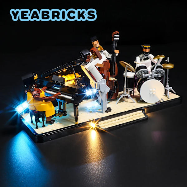 Yeabricks LED-belysningsset för 21334 Jazzkvartetten byggklossar set (ingår inte modellen) klossleksaker för barn Only LED Light Set