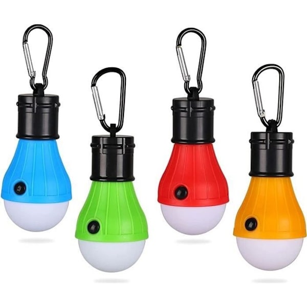 Campinglykta, 4 X LED Campinglampa Batteridriven Campinglampa, 3 Läges Vattentät Nattlampa Ficklampor