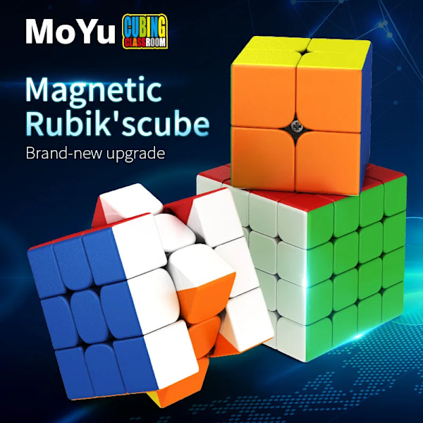 Rs2/3/4M Maglev 3X3 2X2 4X4 Magnetisk Magisk Kub 3 Gånger;3 Professionell 3X3X3 Hastighetspussel Barn Fidget Leksak Magnet Cubo Magico RS3M magnetic cube(.101)