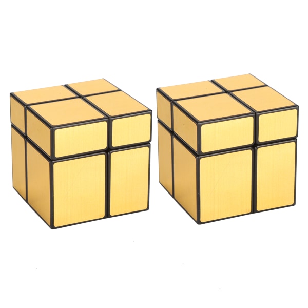 2 stk. Magic Second Order Cube Golden Mirror Puslespil Læring Pædagogisk legetøj til børn Voksne