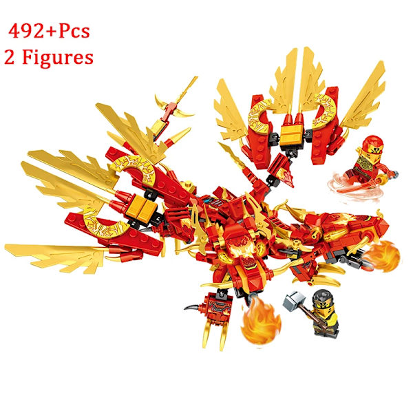 Ny spökninja-drakfartygsmodell byggklossar soldater figurer båt tegelstenar MOC kreativ expert leksaker för pojkar barn No Box 2 Figures(.105)