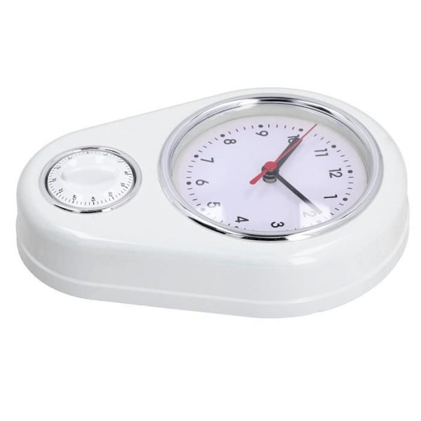 Salutuya 9-tums Timer Väggklocka Salutuya Kökstimer Väggklocka 9-tums Kökstimer, Vit White