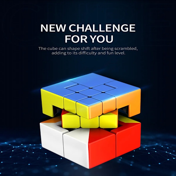 Docka 1 Docka 2 Magic Cube Stickerless Professionell Speed Puzzle Cubo Magico Leksaker Födelsedag Julklappar One Stickerless