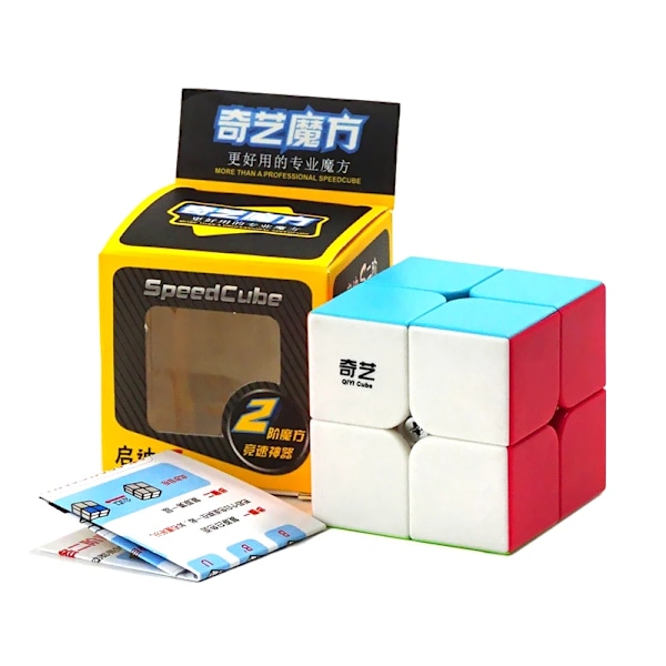 Qidi 2X2 Speed Magic Cube Puzzle Svart Stickerless 2X2X2 Kuber Mini 51Mm Abs Professionellt Pussel Lärleksaker Spelgåva Black