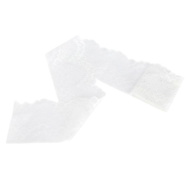 Pitsinauha Yksipuolinen aaltokuvio valkoinen nylon ompelutarvikkeet 10 jaardia pitkä