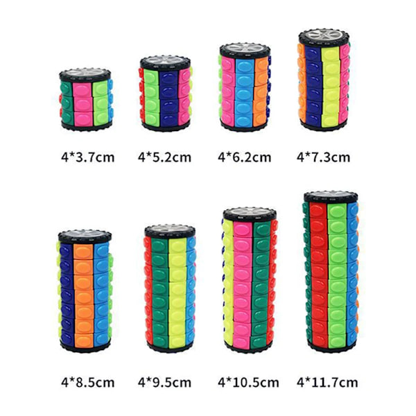 3D Magisk Majs Kub Torn Pussel Speed Cube Hjul Roterande Spel Cubos Cylindriska Leksaker För Barn Pedagogiska Gåvor Cagic Kub C
