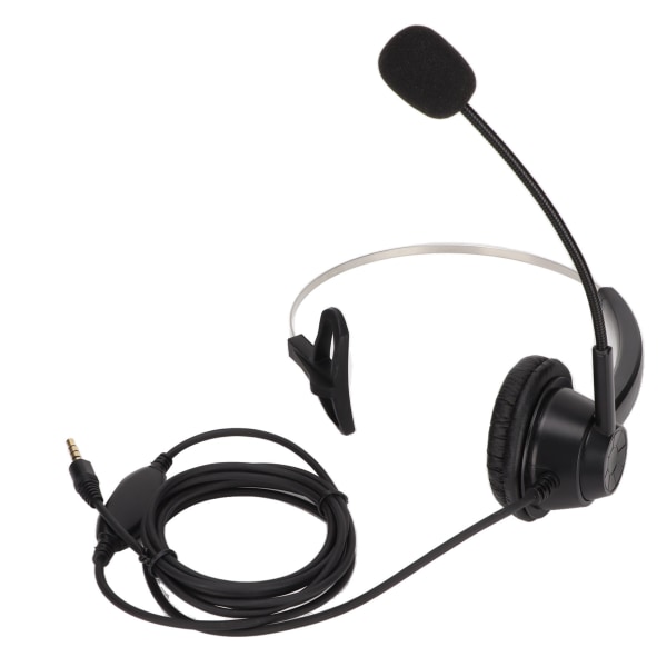 3,5 mm:n puhelinkeskuksen kuulokkeet melua vaimentavat yhden korvan asiakaspalvelukuulokkeet mikrofonilla VOIP-puhelimille