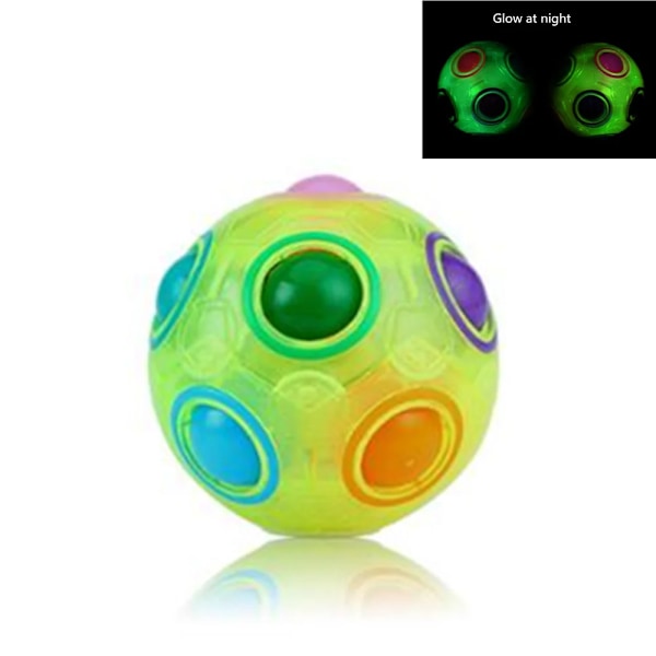 Antistress Magisk Regnbåge Pusselboll Stressreducerande Leksaker Pedagogisk Leksak Lärleksaker För Barn Vuxna Roliga Spel Presenter Luminous Green