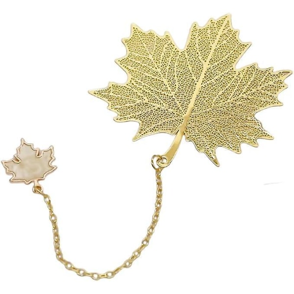 Gyldne metalbogmærker - perfekt gave til lærere, studerende og børn, Maple Leaf Design