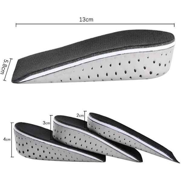 Hälkudde, Osynlig Höjdökning Halv Innersula, Andningsbar Hiss Eva Innersula, Unisex Sport Hälskydd, För Fötter, 6st