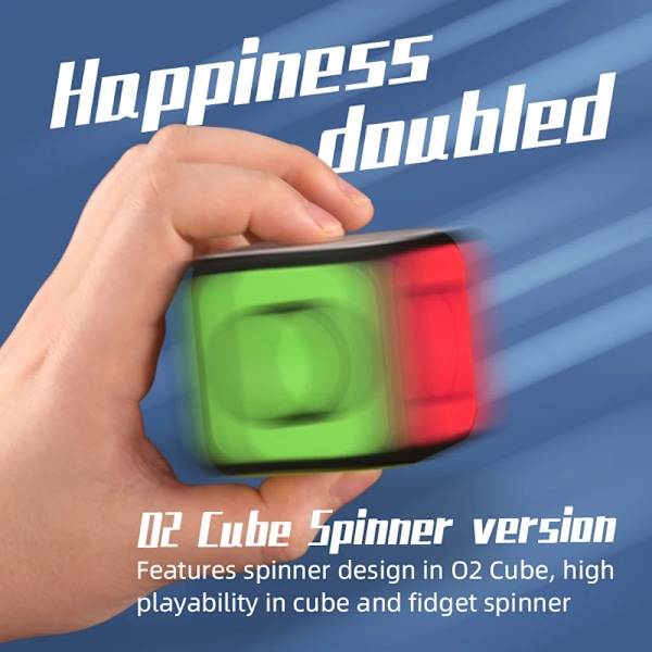 O2 Cube Spinner Magisk Hastighetskub Klisterfri Professionell Fidget Leksak Mofangge O2 Cubo Magico Pussel Spinner Version