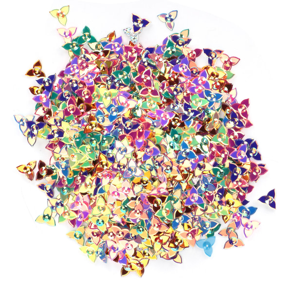 Konfetti-kukan muotoiset kimaltelevat paljetit Värilliset hääjuhlat Sprinkle-osien koristelutarvikkeet (1,5 cm:n kolmion muotoiset kukat)