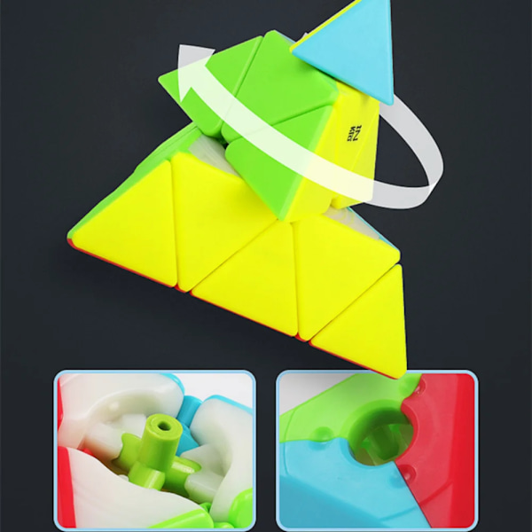 Qiming S2 Pyraminx 3X3X3 Magnetisk Magisk Kub Speed Cube Pyramid Professionellt Pussel Fidget Leksaker Barnpresenter S2