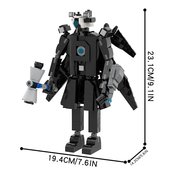 Mooxi Skibidi Toalettset Moc Klossar Spel Super Titan Corps vs Monitor Man Actionfigurer Byggklossar Pojkspyssel Födelsedagspresenter MOC1394