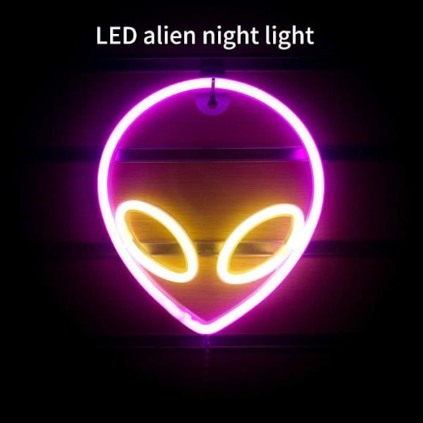 Neon Nattlampa Alien Et Led Lampa Lysande I Mörker Usb För Sovrum Väggdekor Konst Hot Pink