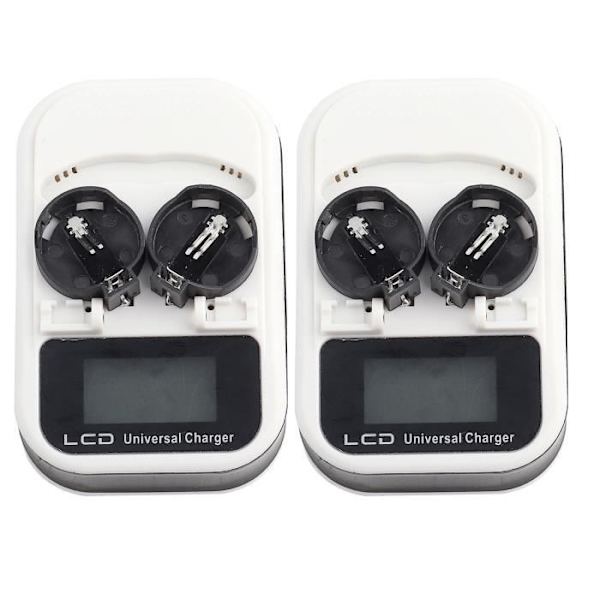 Knappcellsbatteriladdare - Cikonielf - 2 stycken - LCD-skärm - Uppladdningsbar - AC100-240V